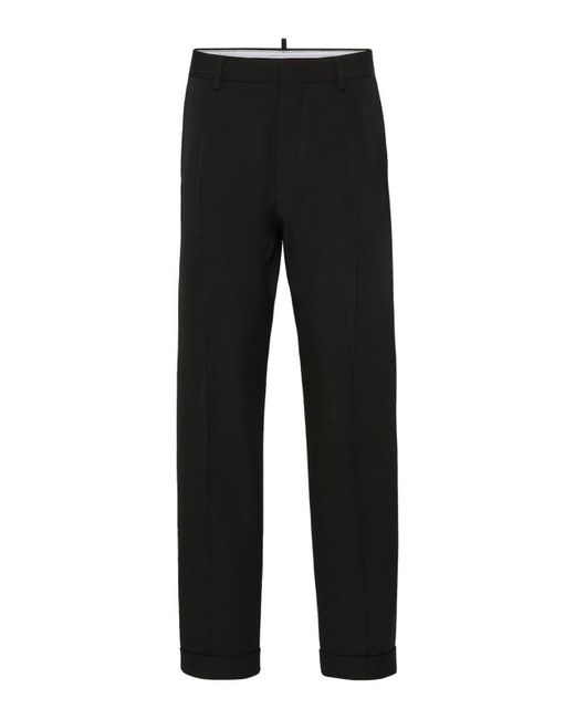 DSquared² Black Straight Trousers