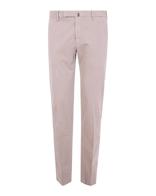Incotex Pink Chino Slim Fit Trousers for men