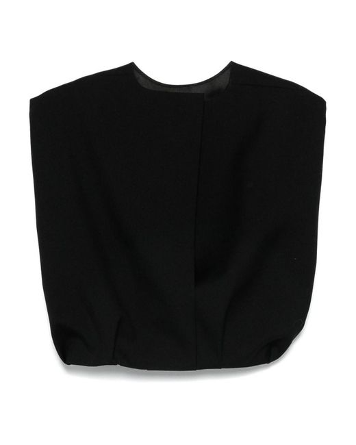 Carven Black Crop Top