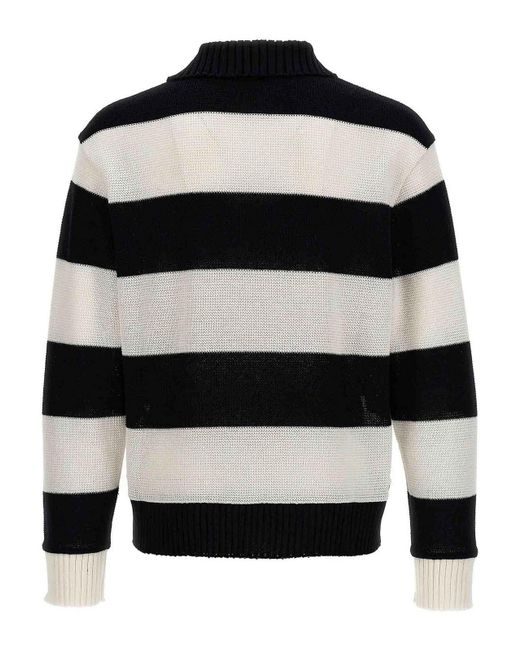 Thom Browne Black Rugby Polo Shirt for men