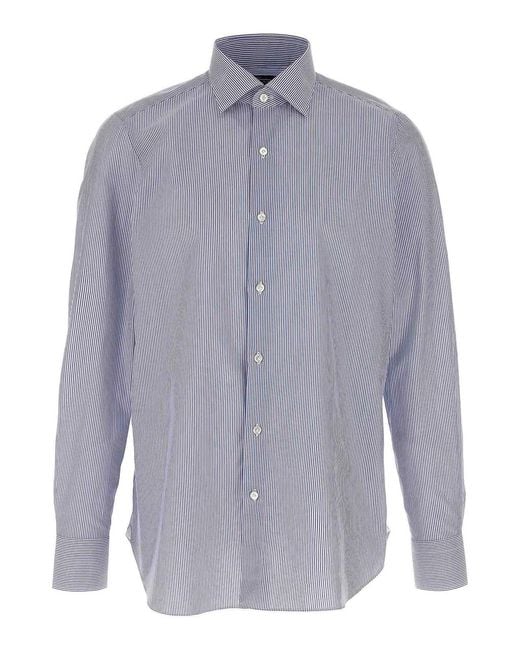 Finamore 1925 Blue Napoli Shirt for men