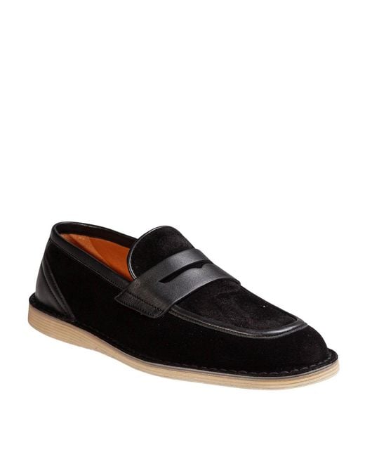 Dolce & Gabbana Black Dolce And Gabbana Calfskin Slipper for men