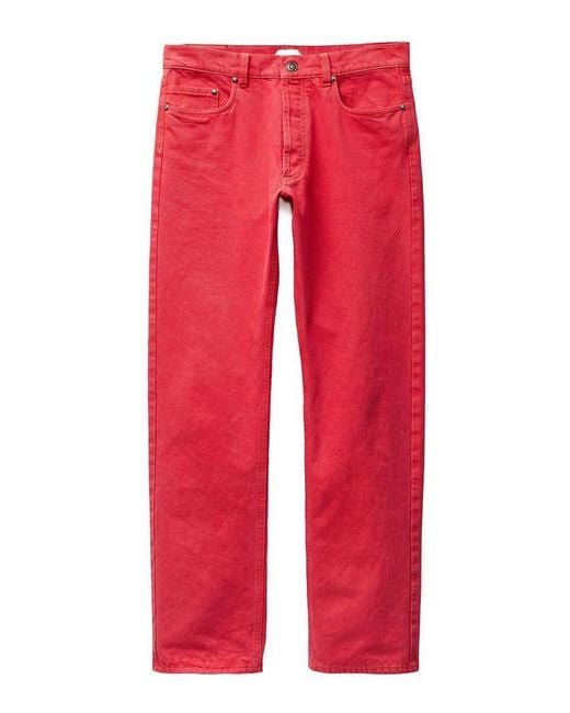 Versace Red Jeans Dritti for men
