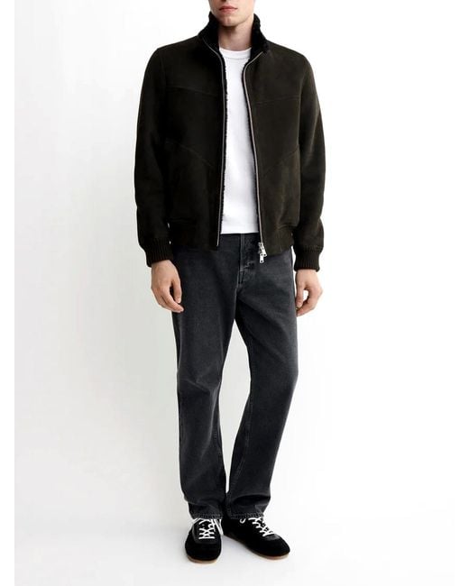 Arma Black Arek Shearling Suede Jacket for men