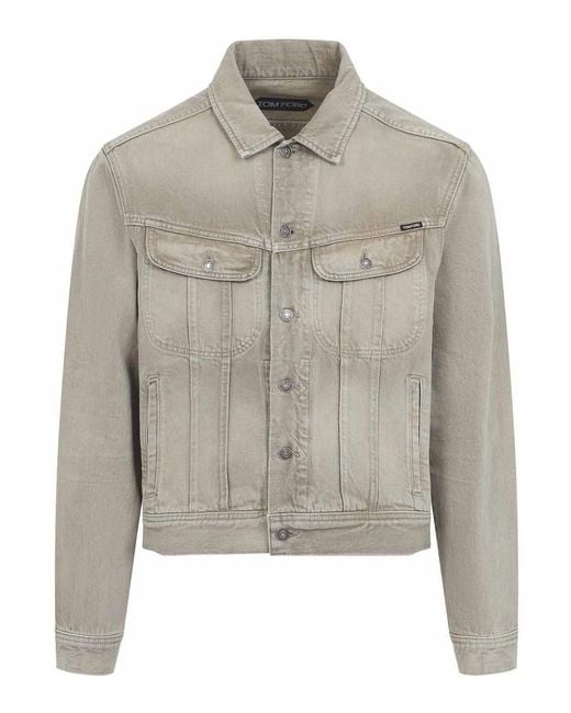 Tom Ford Gray Denim Jacket for men