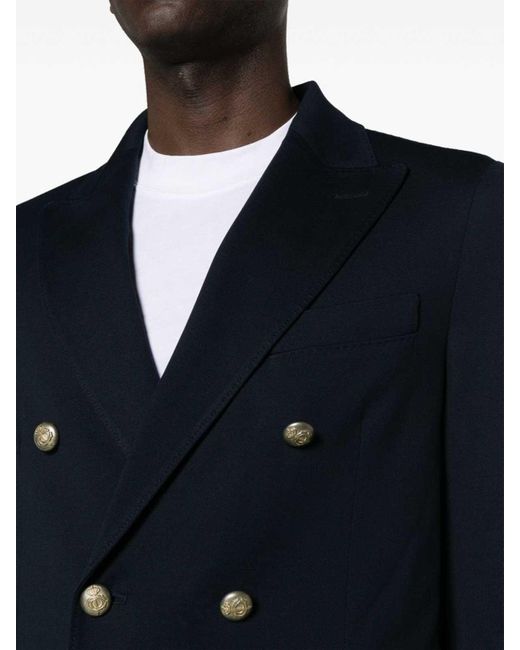 Circolo 1901 Blue Double-breasted Pique Jacket for men