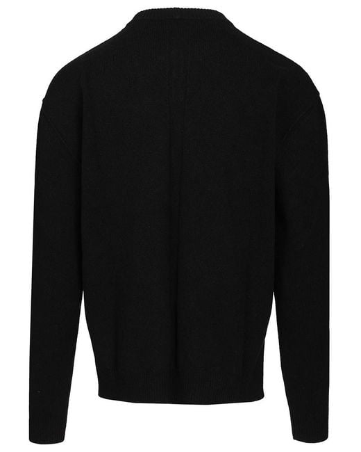 Rick Owens Black Crew Neck Sweater for men