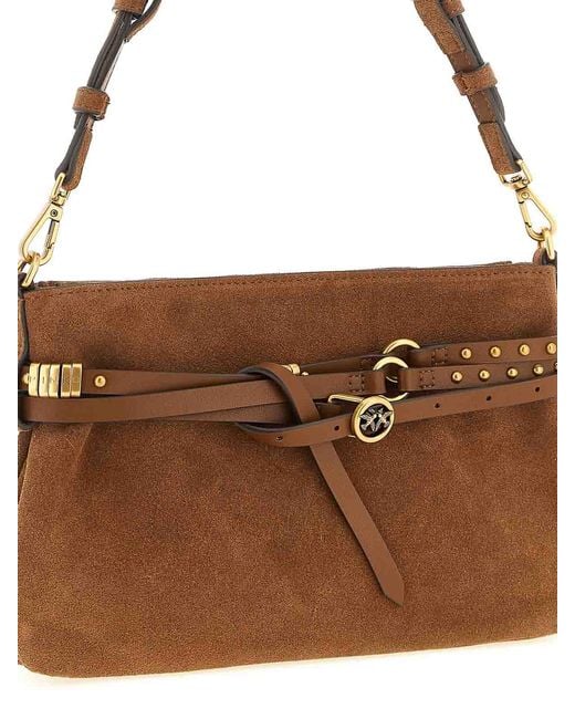 Pinko Brown Belt Mini Small Shoulder Bag