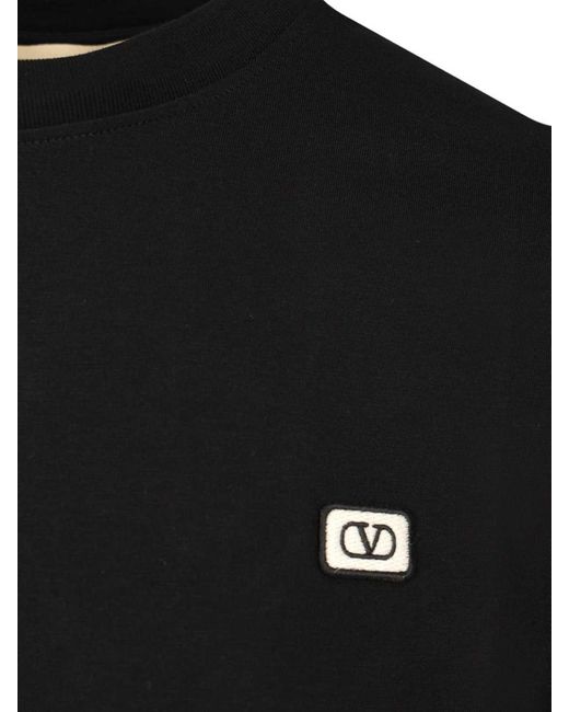 Valentino Garavani Black Vlogo Signature T-Shirt for men