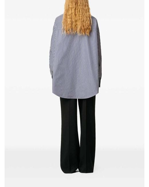 AMI Blue Bandana Cotton Shirt