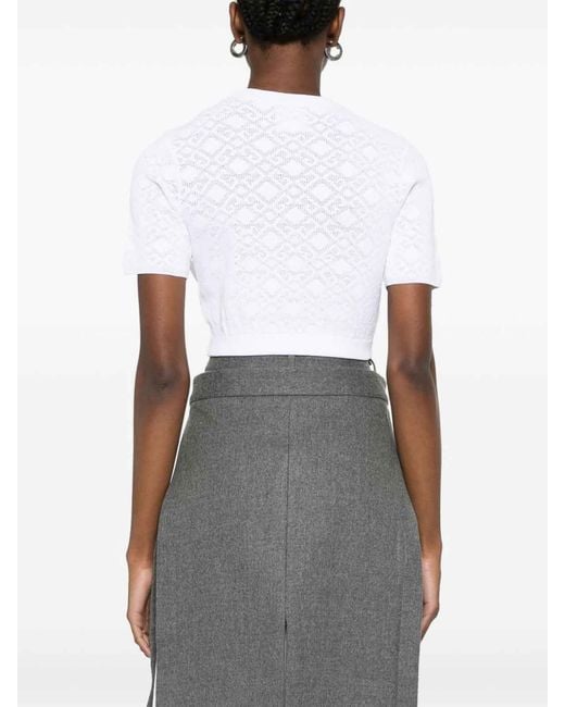 Givenchy White Crop T-Shirt