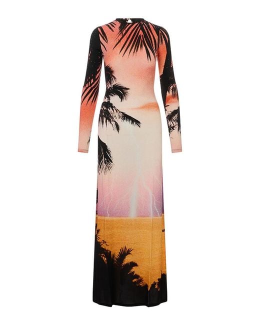 Rabanne White Robe Long Dress