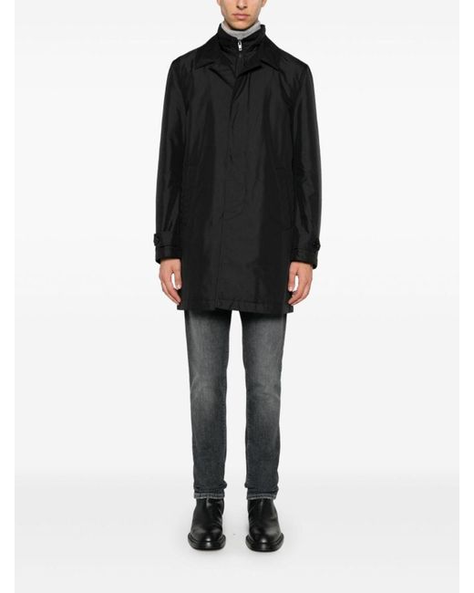Fay Black Trench for men