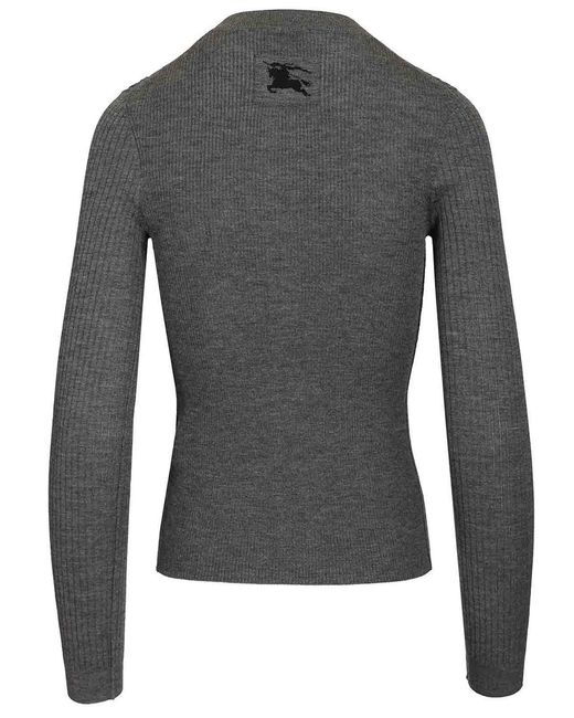 Burberry Gray Cashmere Cardigan