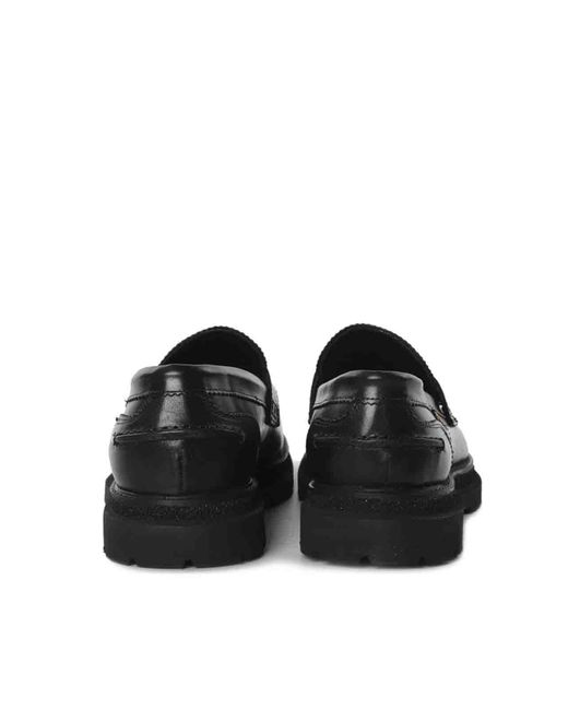 Giuliano Galiano Black Joe Loafers In Leather for men