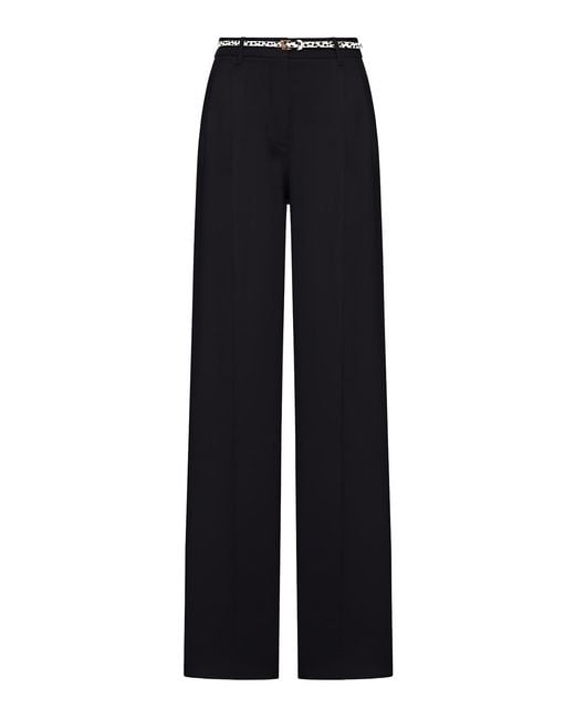 Max Mara Blue Fluid Cady Trousers