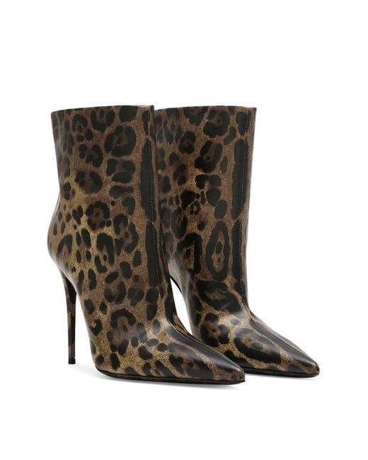 Dolce & Gabbana Brown Ankle Boots