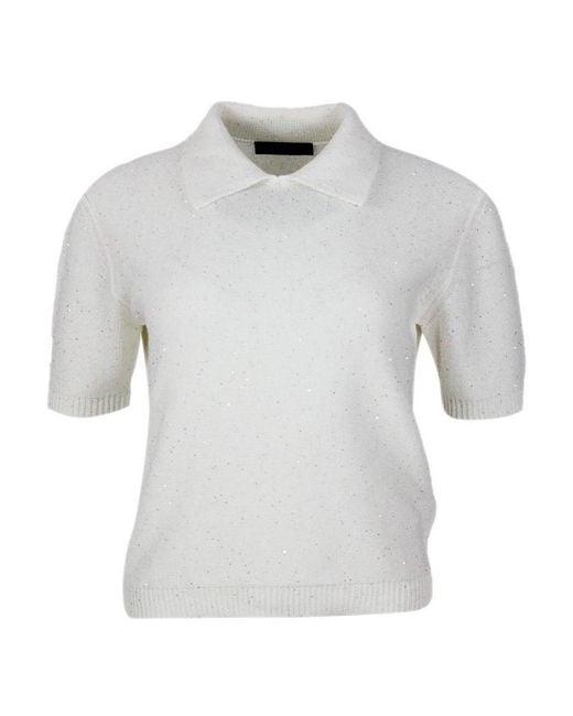 Fabiana Filippi White Sweaters 61Co 38Li 1Pl
