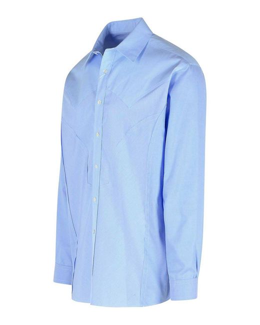 Maison Margiela Blue Light Cotton Shirt for men