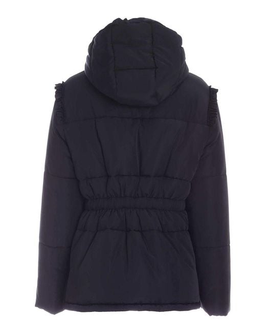 Vivetta Blue Rouches Detailed Padded Jacket