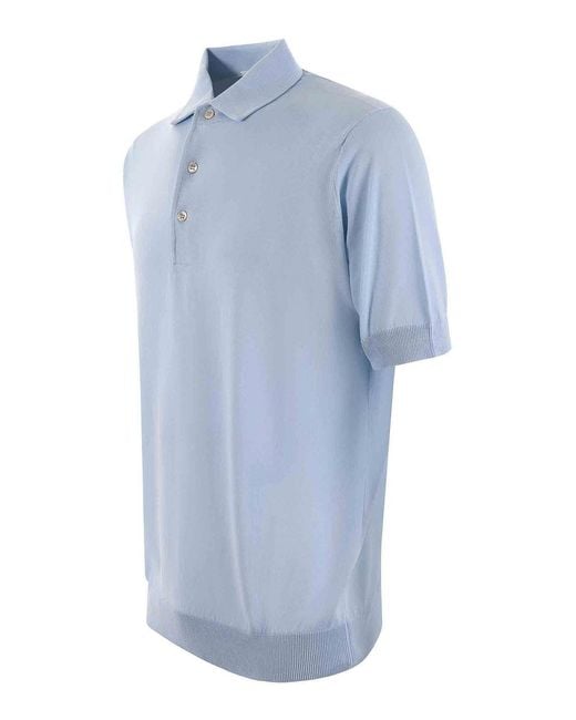 FILIPPO DE LAURENTIIS Blue Polo for men