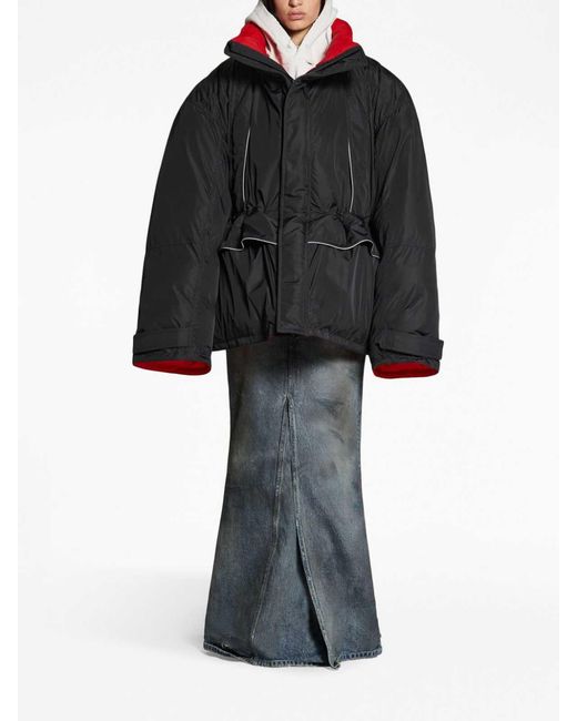 Balenciaga Black Nylon Parka Coat for men