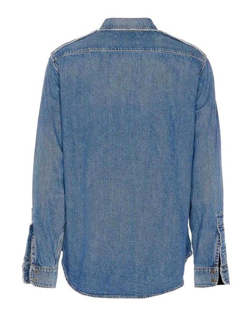 Maison Margiela Blue Denim Shirt for men