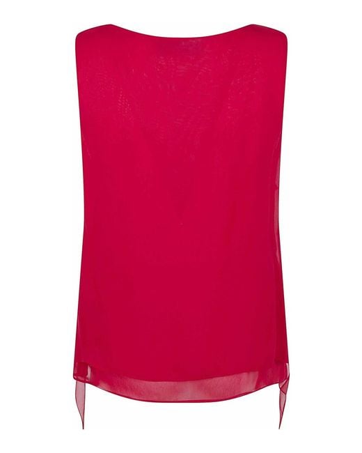 Blugirl Blumarine Red Georgette Blouse