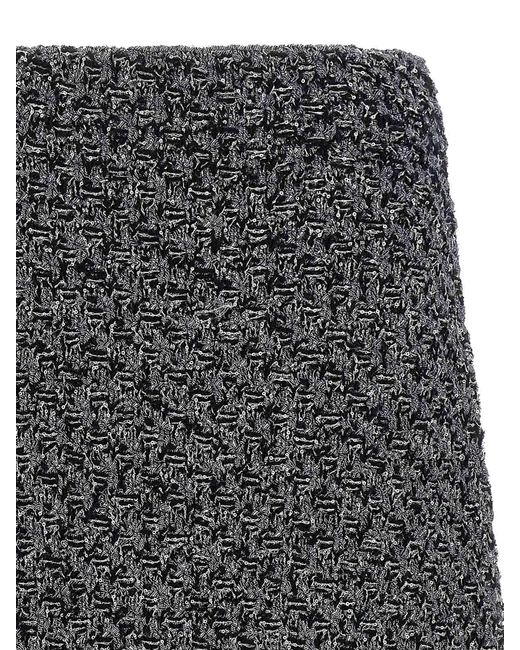 Fabiana Filippi Gray Tweed Skirt
