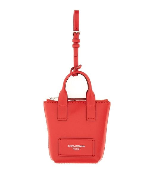 Dolce & Gabbana Red Leather Charm for men