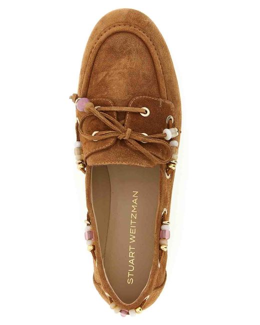 Stuart Weitzman Brown Majorca Tinsley Boat Shoe