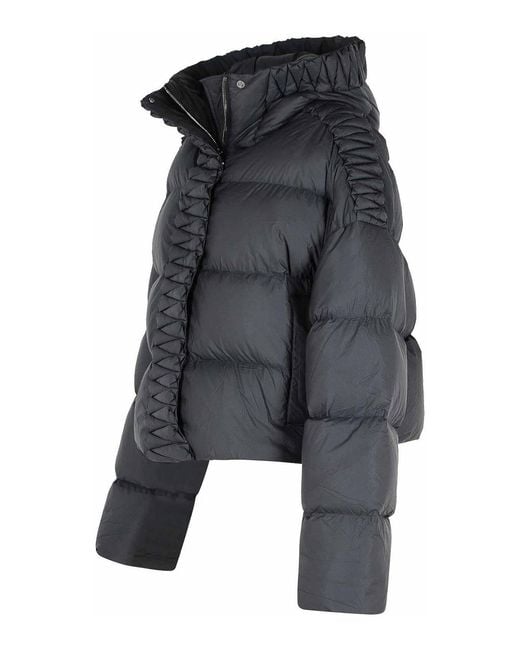 RAXXY Black Polyester Hooded Down Jacket