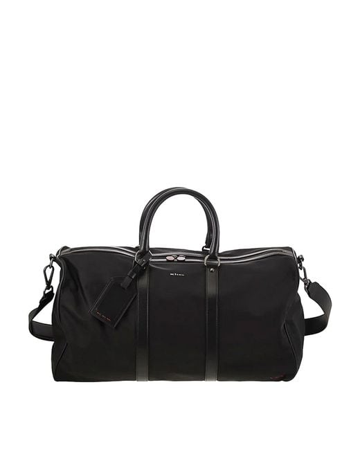Kiton Black Duffle Bag for men