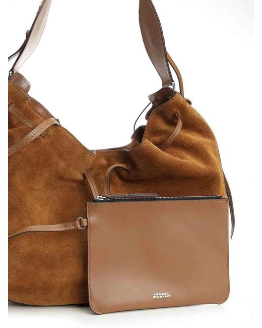 Isabel Marant Brown Bolton Medium Suede Shoulder Bag