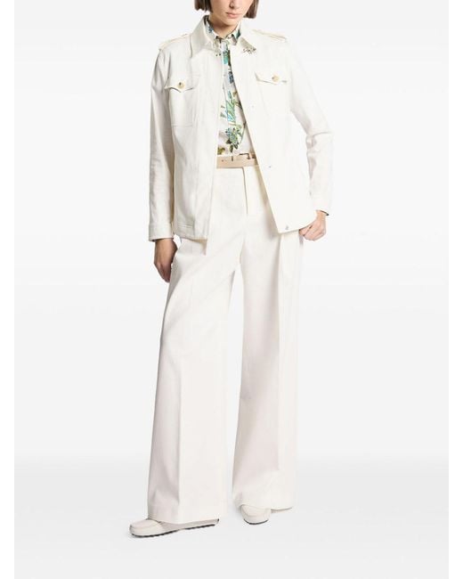 Fay White Shirt Jacket
