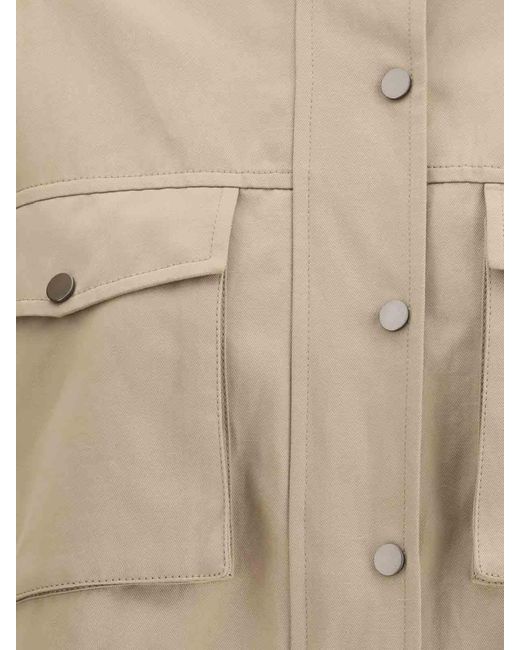Brunello Cucinelli Natural Jacket With Pockets