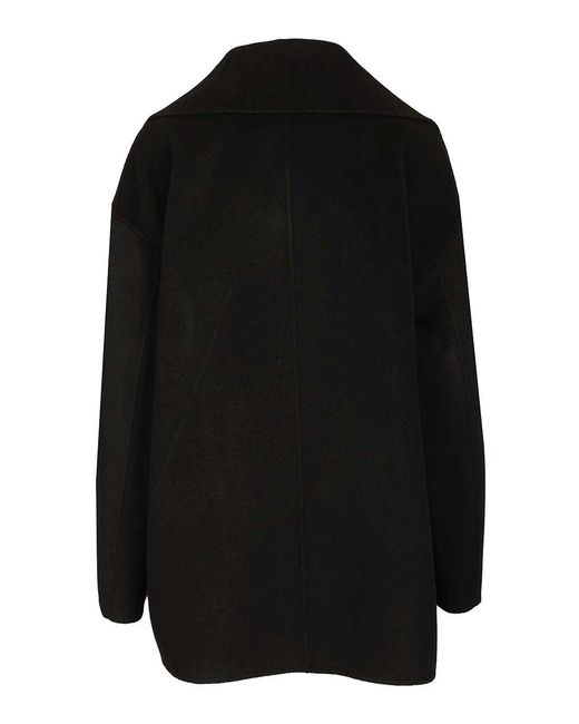 Max Mara Black Double-Breasted Wool And Cashmere Jacket