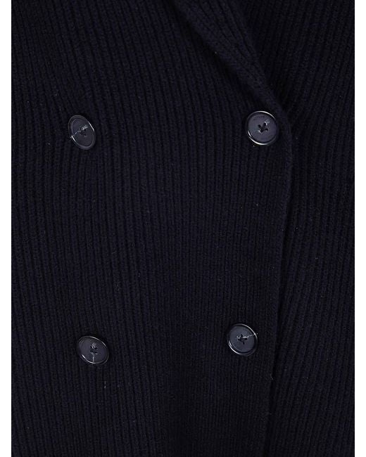 Totême Blue Long Shawl Lapel Cardigan