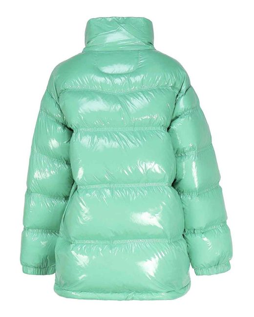 Stand Studio Green Shiny Effect Down Jacket