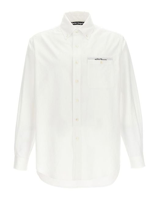 Palm Angels White Sartorial Tape Shirt for men