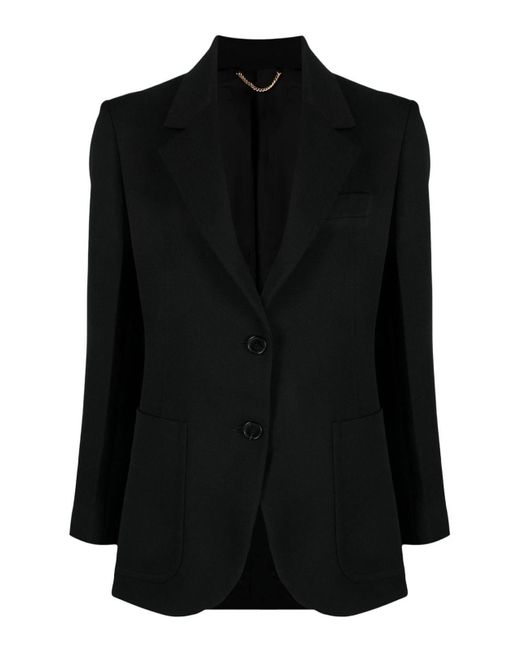 Victoria Beckham Black Wool Blend Single-breasted Jacket