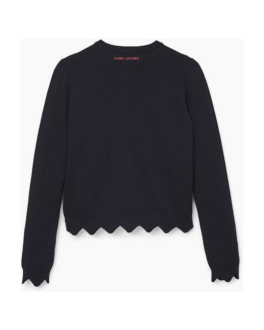 Marc Jacobs Blue Scallop Cardigan