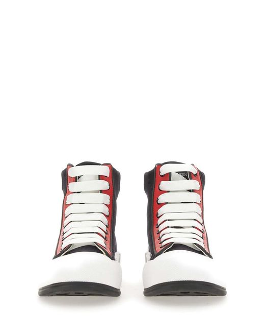 McQueen White Logo-Embellished Sneakers With Rubber Sole (3 Cm) For for men