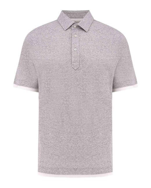 Brunello Cucinelli White T-Shirt And Unique Pole for men