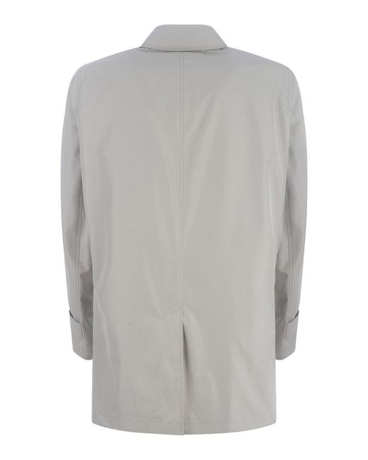 Herno Gray Raincoat for men
