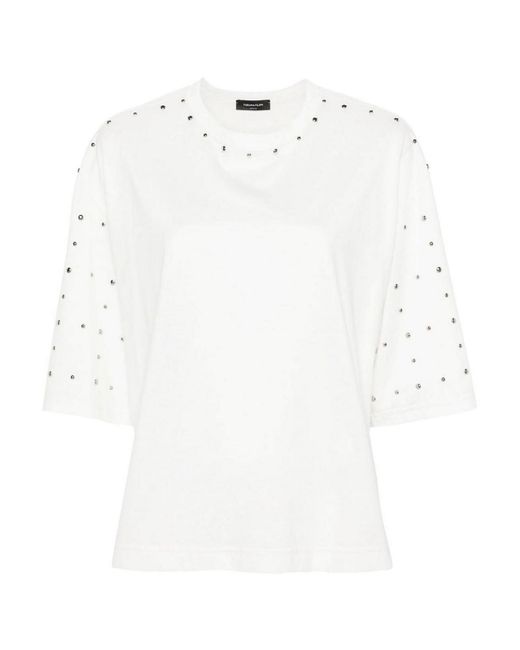 Fabiana Filippi White T-shirt With Studs
