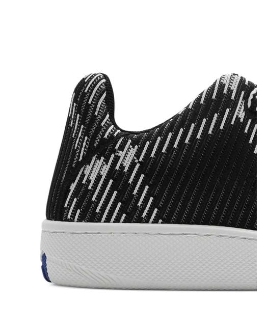 Burberry Black Check Knit Low Top Sneaker