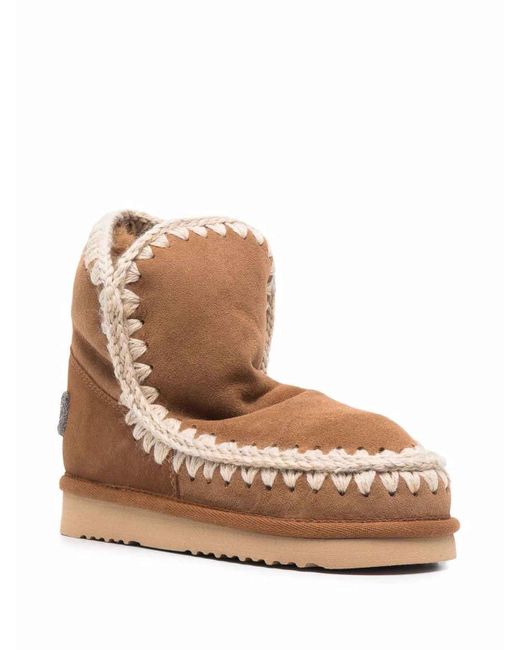 Mou Brown Eskimo 18 Glitter Logo Boots