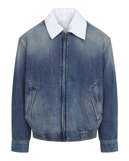 Loewe Blue Zip-Up Jacket for men