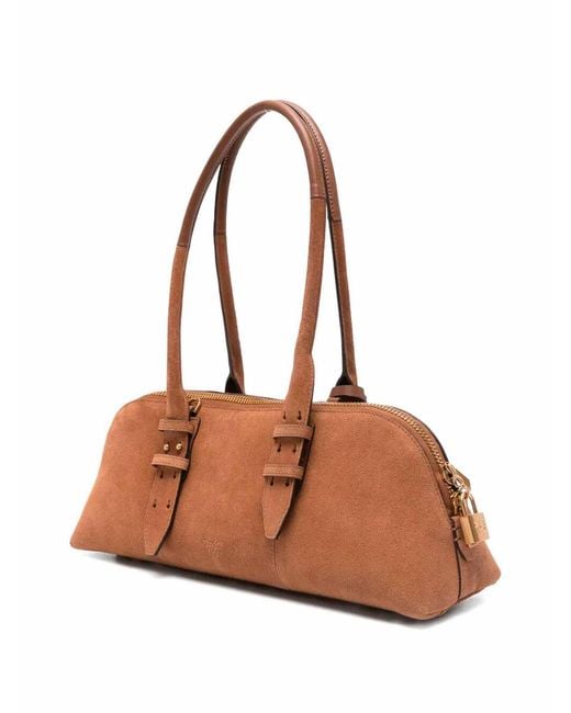 Pinko Brown Big Bowling Bag Horizontal